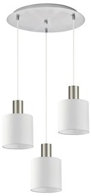 Φωτιστικό Οροφής Τρίφωτο Homelighting 77-8418 Nickel/White