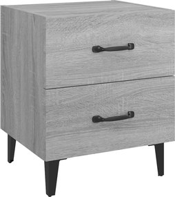 vidaXL Κομοδίνο Γκρι Sonoma 40 x 35 x 47,5 εκ.