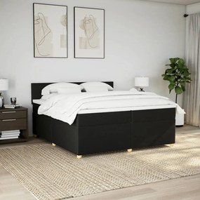 ΚΡΕΒΑΤΙ BOXSPRING ΜΕ ΣΤΡΩΜΑ ΜΑΥΡΟ 200X200 ΕΚ. ΥΦΑΣΜΑΤΙΝΟ 3289082