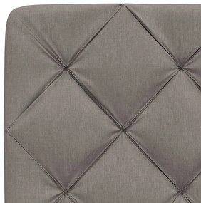 Κρεβάτι Taupe 160x200 εκ. Υφασμάτινο - Μπεζ-Γκρι