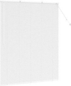 vidaXL Βενετσιάνικες Ρόδες Λευκό 175 x 140 εκ. Αλουμίνιο
