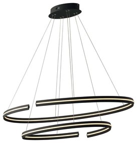 Φωτιστικό Οροφής Clarke LED-CLARKE-S120C 110W Led 120x124cm Black Luce Ambiente Design Αλουμίνιο