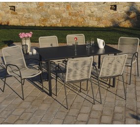 Σετ Τραπεζαρία 7τεμ.154515 Brown  90Χ150Χ73 cm 6 Θέσεων