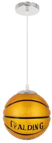 Φωτιστικό Οροφής Παιδικό Spalding Nba 00645 1xΕ27 Φ18x18cm Orange GloboStar