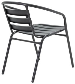 Καρέκλα - Πολυθρόνα Tade στοιβαζόμενη μέταλλο μαύρο 54x58x73 εκ. 54x58x73 εκ.