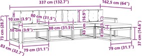 vidaXL Σειρά Καναπέ Εξωτερικού 4 pcs Λευκό και Κρεμ Πολυεστέρας
