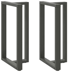 Πόδια τραπεζιού μπαρ σχήμα T 2 τεμ. Ανθρακί 60x35x(100-101) εκ. - Ανθρακί