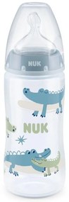 Μπιμπερό First Choise Plus 360ml 10216248 Temperature Control Crocodile Blue Nuk 360ml Σιλικόνη, Πολυπροπυλένιο