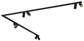 Φωτιστικό Οροφής - Σποτ Mono Corner 7702 8xGU10 10W 2X200 Black-Gold Nowodvorski Metal, Plastic