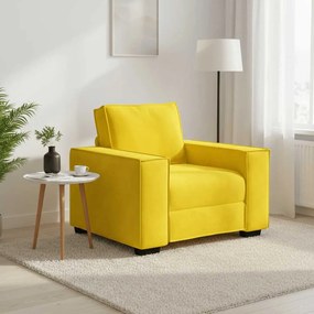 vidaXL Πολυθρόνα Κίτρινη Βελούδινη 100x78x84 εκ.