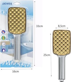 Τηλέφωνο Ντους με Κεφαλή Χρυσού Χρώματος – Handheld Shower Head
