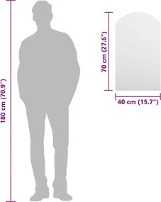 vidaXL Καθρέφτης 70 x 40 εκ. Γυάλινος