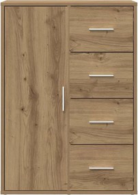 vidaXL Πλαϊνό γραφείο Artisan Oak 60 x 31 x 84 εκ. Επεξεργασμένο ξύλο