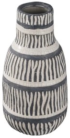 Artekko Candia Κεραμικό Βάζο σε Άσπρο με Γκρι (14.5x14.5x28)cm Artekko 1707