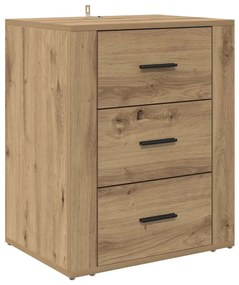 vidaXL Κομοδίνο artisan δρυς 50 x 36 x 60 εκ Επεξεργασμένο ξύλο