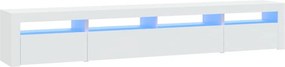 vidaXL Έπιπλο Τηλεόρασης με LED Λευκό 240x35x40 εκ.