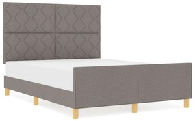 vidaXL Καφέ Υφασμάτινο Κρεβάτι 140x200 εκ