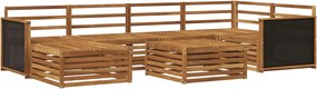 vidaXL Σειρά Καναπέ Εξωτερικού 7 pcs Φυσικό