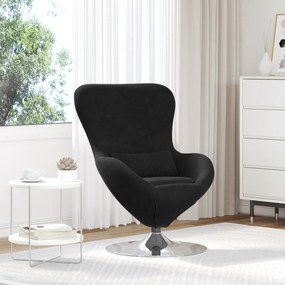 vidaXL Πολυθρόνα Αυγού Black Velvet