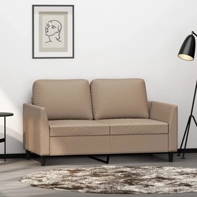 vidaXL Καναπές Διθέσιος Καπουτσίνο 120 εκ. από Συνθετικό Δέρμα