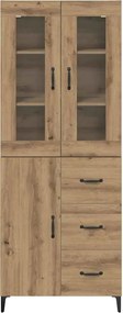 vidaXL Highboard Artisan Oak 69,5 x 34 x 180 εκ. Επεξεργασμένο ξύλο