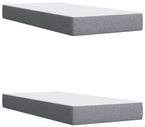 ΚΡΕΒΑΤΙ BOXSPRING ΜΕ ΣΤΡΩΜΑ ΑΝΟΙΧΤΟ ΓΚΡΙ 200X200 ΕΚ. ΥΦΑΣΜΑΤΙΝΟ 3289870