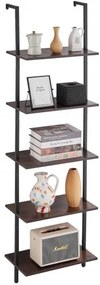 VEVOR Industrial Square Pipe Shelf 5 Tier 17.3x11.8in Wall-Mount for Bedroom