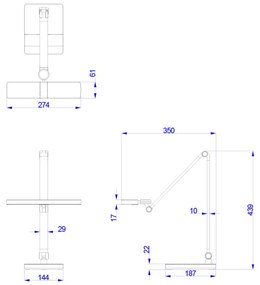 ΦΩΤΙΣΤΙΚΟ ΓΡΑΦΕΙΟΥ LED BLAIN PRO HM4461.02 ΜΑΥΡΟ ΜΑΤ ABS 35x43,9Υεκ.