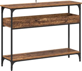 vidaXL Τραπέζι κονσόλας Παλαιό ξύλο 100 x 29 x 75 εκ.