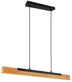 Φωτιστικό Οροφής Kerala 341610132 90x8x150cm Led 3000Lm 25W Natural-Black Trio Lighting