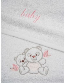 Σετ πετσέτες κεντητές Panda 02 White/Pink