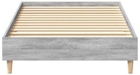 vidaXL Πλαίσιο κρεβατιού χωρίς στρώμα Grey Sonoma 90x190 cm