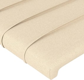 vidaXL Κεφαλάρι Κρεμ 144x5x118/128 εκ. Ύφασμα