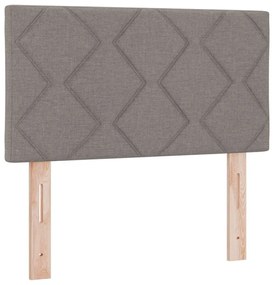 vidaXL Κρεβάτι box spring με στρώμα με στρώμα Taupe 80 x 200 cm ύφασμα