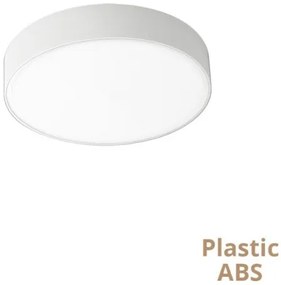 Πλαφονιέρα Donousa LED πλαστική στρογγυλή με σκιάδιο PC Viokef 4209401 Λευκό