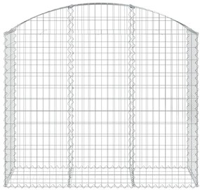 vidaXL Συρματοκιβώτιο Τοξωτό 150x50x120/140εκ. από Γαλβανισμένο Χάλυβα