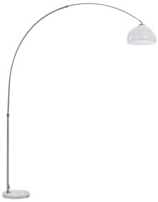 vidaXL Φωτιστικό Δαπέδου Τοξωτό Ασημί 200 εκ. 60 W E27