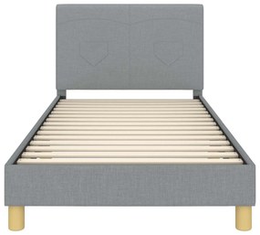 vidaXL Κρεβάτι Παιδικής Κρεβατοκάμαρας με Κεφαλάκι Ανοιχτό γκρι