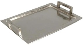 Διακοσμητικός Δίσκος Barra 016978 35x25x5cm Silver Αλουμίνιο