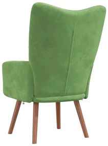 vidaXL Πολυθρόνα Relax Ανοιχτό Πράσινο Βελούδινη