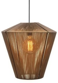 Ceiling Single Light Cord Fylliana Brown 50x50 cm 50x50x100 εκ.