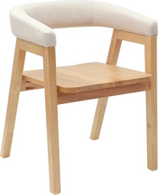 vidaXL Καρέκλες φαγητού 2 pcs Φυσικό 54 x 57 x 73 εκ
