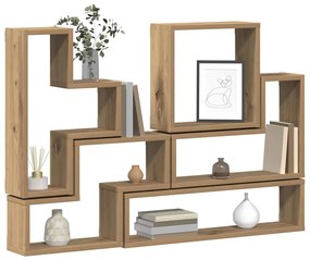 vidaXL Κύβος Τοίχου artisan δρυς 96 x 12 x 64 εκ. Επεξεργασμένο ξύλο