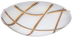 Φωτιστικό Οροφής Led Margitta 1 96122 White-Gold Eglo Μέταλλο,Γυαλί