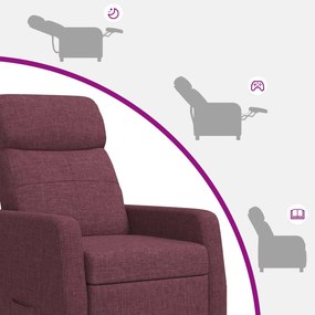 vidaXL Αναπαυτική Καρέκλα Μοβ Ύφασμα