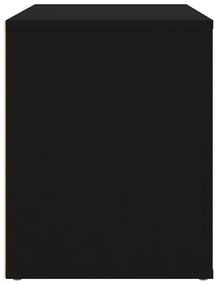 Κομοδίνο Μαύρο 60 x 36 x 45 εκ. από Επεξεργασμένο Ξύλο - Μαύρο