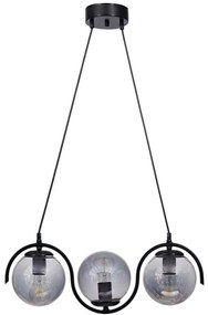 Φωτιστικό Οροφής 534LUN5969 55x15x80cm 3xE27 40W Black-Fume Opviq