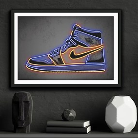 Ξύλινο Κάδρο Neon Sneaker 30X40cm SNK143