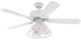 Ανεμιστήρας οροφής με φως 4 πτερύγια Barnett Westinghouse-7220940-Λευκό 7220940