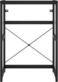 vidaXL Έπιπλο Μπάνιου Μαύρο 59 x 38 x 83 εκ. Σιδερένιο